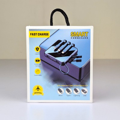 Smart Fast Charge Power Bank (10000mAh, Multi Cable Built-in)